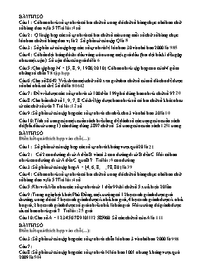 Đề thi Violympic toán lớp 9